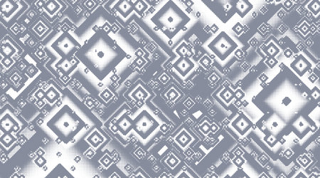 Monochrome gradient halftone dots background. Vector illustration. Abstract grunge dots on white backgroundのイラスト素材