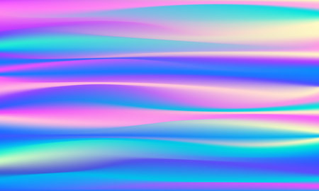 Abstract defocused horizontal background with horizontal smooth blurred wavy lines. Vector epsのイラスト素材