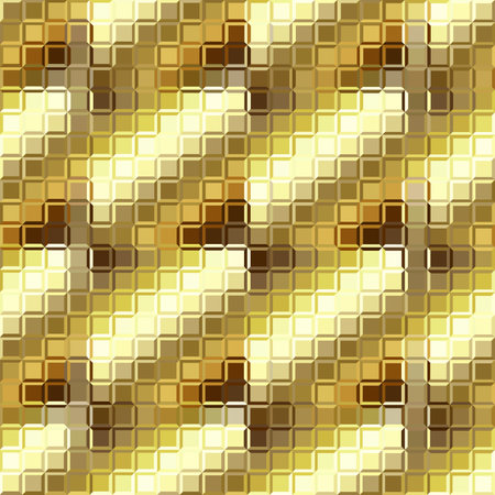 Abstract reeded gold glass texture.. Patterned glass effect background. Seamless vector pattern.のイラスト素材