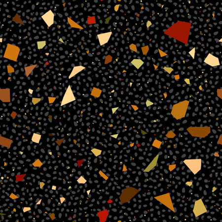 Seamless ceramic tile floor pattern. Terrazzo style tile background. Vector pattern.のイラスト素材