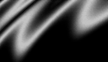 Monochrome gradient halftone dots background. Vector illustration. Abstract grunge dots on black backgroundのイラスト素材