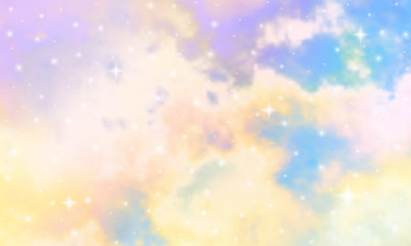 Abstract starlight and pink and purple clouds stardust, blink, background, presentation, star, concept, magazine, powerpoint, website, marketingのイラスト素材
