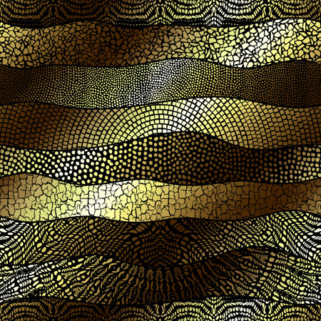 Vector seamless gold tile mosaic pattern. Ceramic tiles background. Vector patternのイラスト素材