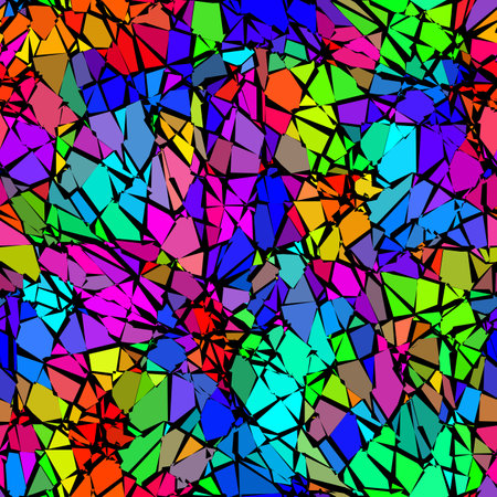 Pop Art style mosaic. Broken glass mosaic. Vector seamless mosaic art pattern. Art background.のイラスト素材