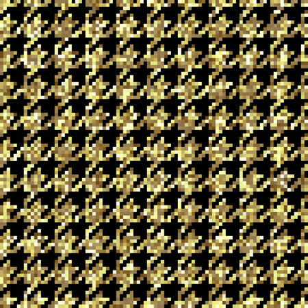 Seamless gold sequins texture isolated on gold background. Sparkle golden confetti decoration...