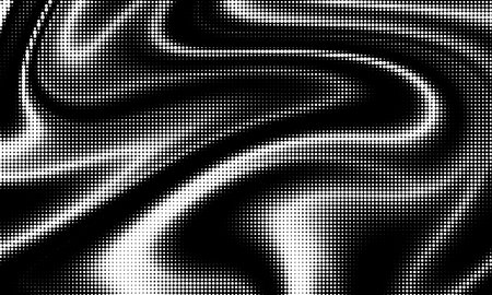 Monochrome gradient halftone dots background. Vector illustration. Abstract grunge dots on black backgroundのイラスト素材