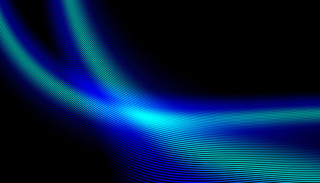 beautiful abstract wave technology black background with blue light digital effect corporate concept