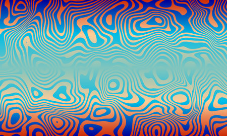 Abstract retro 70s background vector. Colorful vintage 1970 stylish wallpaper with swirl psychedelic...