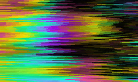 Glitch camera effect. Retro VHS background. Old video template. No signal. Static TV noise, bad TV signal. Vector illustration.のイラスト素材