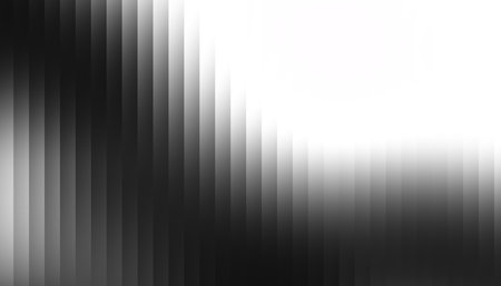 Fractal Glass Gradient Texture. Reed vertical lines patterned glass, overlay with transparent background. Universal monochrome black background stylish gradientの写真素材