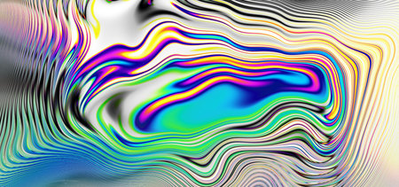 Close-up of holographic glance stains. Conceptual abstract illustration of chemicals