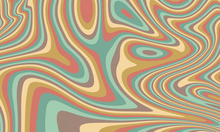 Abstract, retro, orange, soft colours wavy, liquid, psychedelic, groovy, flat, abstract, cartoon...