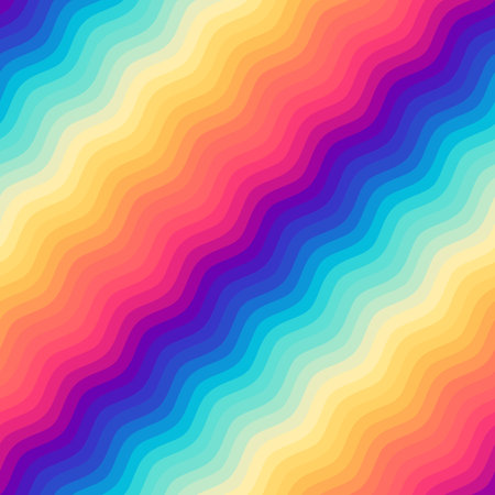 Wavy diagonal lines and retro colorful gradient effect. Abstract colorful  vector background