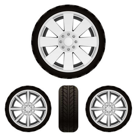 Car tyre vector design illustration isolated on white backgroundのイラスト素材