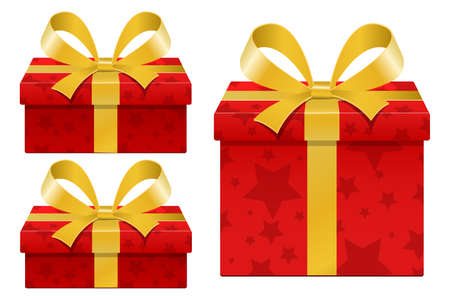 Present box set vector design illustration isolated on white backgroundのイラスト素材