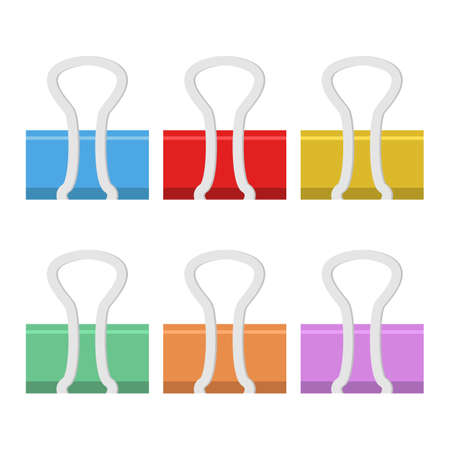 Paper clip vector design illustration isolated on white backgroundのイラスト素材