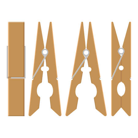 Clothes pin vector design illustration isolated on white backgroundのイラスト素材
