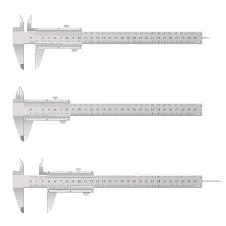 Vernier caliper vector design illustration isolated on white backgroundのイラスト素材