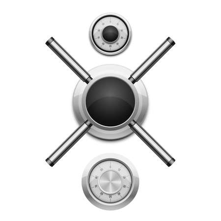 Safe combination lock vector design illustration isolated on white backgroundのイラスト素材