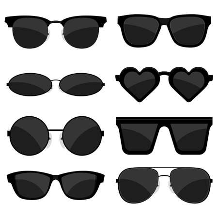 Sun glasses set vector design illustration isolated on white backgroundのイラスト素材