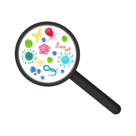 Microorganisms vector design illustration isolated on white backgroundのイラスト素材