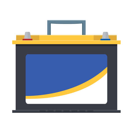 Car battery vector design illustration isolated on white backgroundのイラスト素材