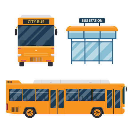 City bus vector design illustration isolated on white background