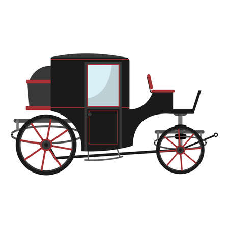 Retro carriage vector design illustration isolated on white backgroundのイラスト素材