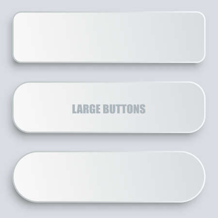 White blank buttons vector design illustration isolated on grey background