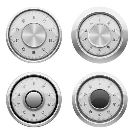 Safe combination lock vector design illustration isolated on white backgroundのイラスト素材