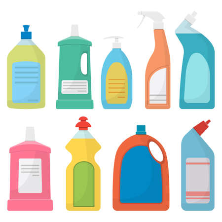 House cleaning supplies vector design illustration isolated on white backgroundのイラスト素材