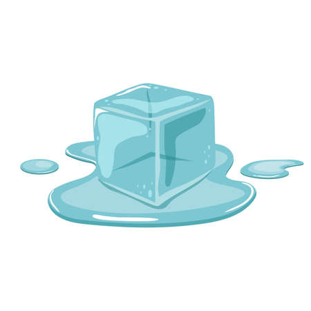 Ice cube vector design illustration isolated on white backgroundのイラスト素材