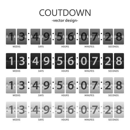 Countdown timer vector design illustration isolated on white backgroundのイラスト素材