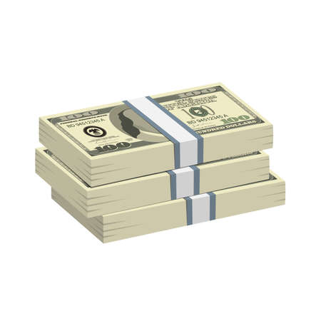 Pack of dollars money vector design illustration isolated on white backgroundのイラスト素材