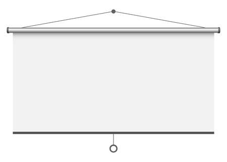 Empty projection screen vector design illustration isolated on white backgroundのイラスト素材