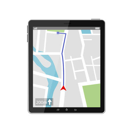 Gps navigation system vector design illustration isolated on white background