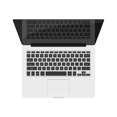 Laptop vector design illustration isolated on white backgroundのイラスト素材