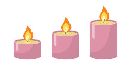Candle vector design illustration isolated on white backgroundのイラスト素材