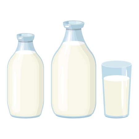 Milk bottle vector design illustration isolated on white backgroundのイラスト素材