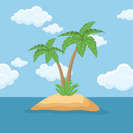 Palm tree vector design illustration isolated on white backgroundのイラスト素材
