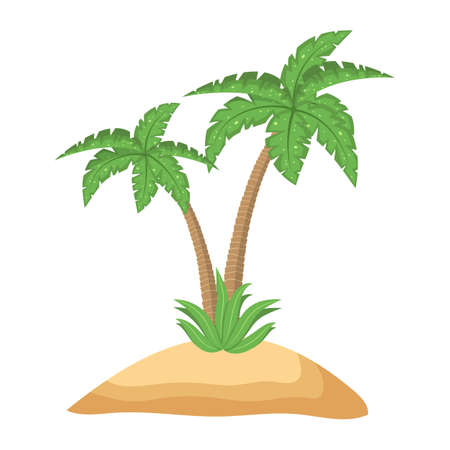 Palm tree vector design illustration isolated on white backgroundのイラスト素材