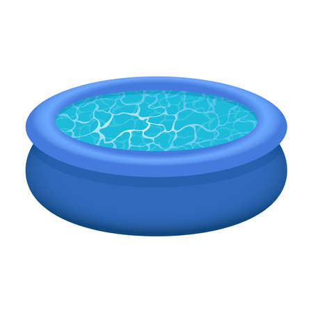 Inflatable pool vector design illustration isolated on white backgroundのイラスト素材