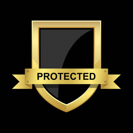 Protection shield vector design illustration isolated on backgroundのイラスト素材