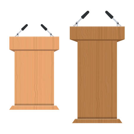 Realistic pulpit vector design illustration isolated on white backgroundのイラスト素材