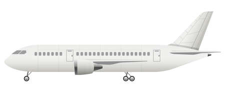 Realistic airplane vector design illustration isolated on white background