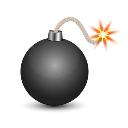 Timer bomb vector design illustration isolated on white backgroundのイラスト素材