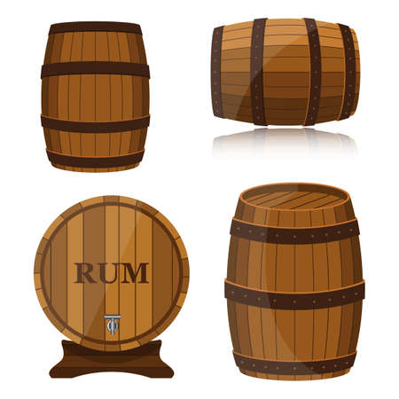 Wine barrel vector design isolated on white backgroundのイラスト素材