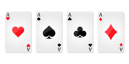 Ace card suit vector design illustration isolated on white backgroundのイラスト素材