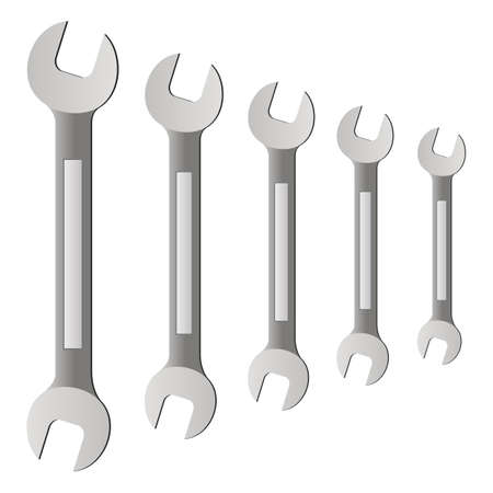 Wrench tool vector design illustration isolated on white backgroundのイラスト素材