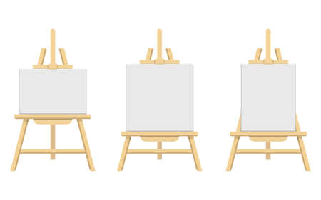 Wooden easel vector design illustration isolated on white backgroundのイラスト素材